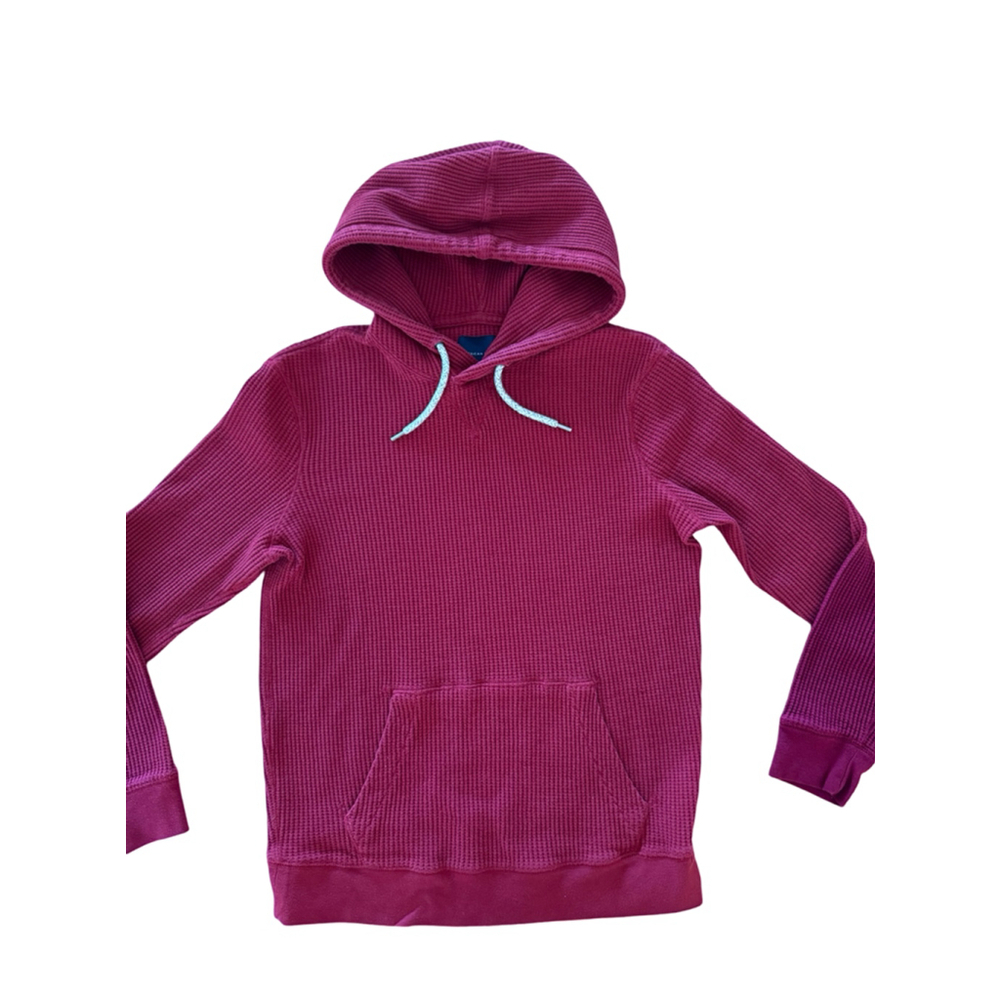 American Eagle Men’s Burgundy Waffle Knit Hoodie | Size Small‎ | Soft & Casual